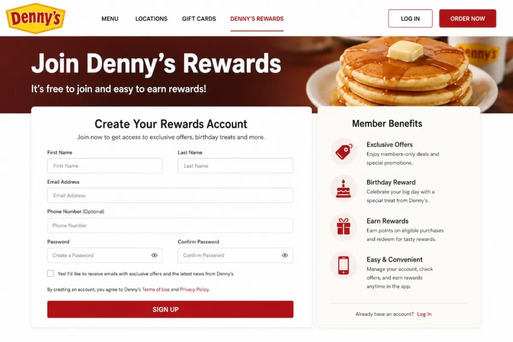 Denny's rewards program