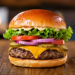 Denny's Burgers Nutrition – Calories, Protein & Nutrition Facts 3 Healthy burger choices at Denny's served with a side salad