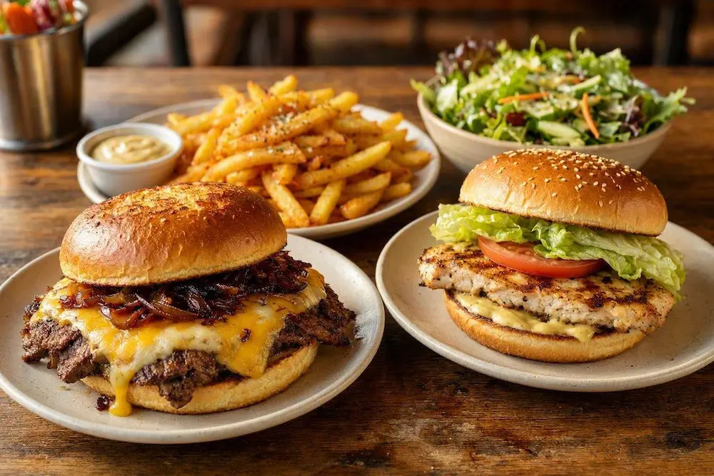 Denny's Dinner Menu: Complete Guide to Prices, Meals & Popular Choices 5 Denny's dinner sandwiches and melts with fries and salad