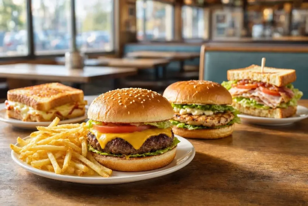 Affordable Denny's burgers sandwiches and melts